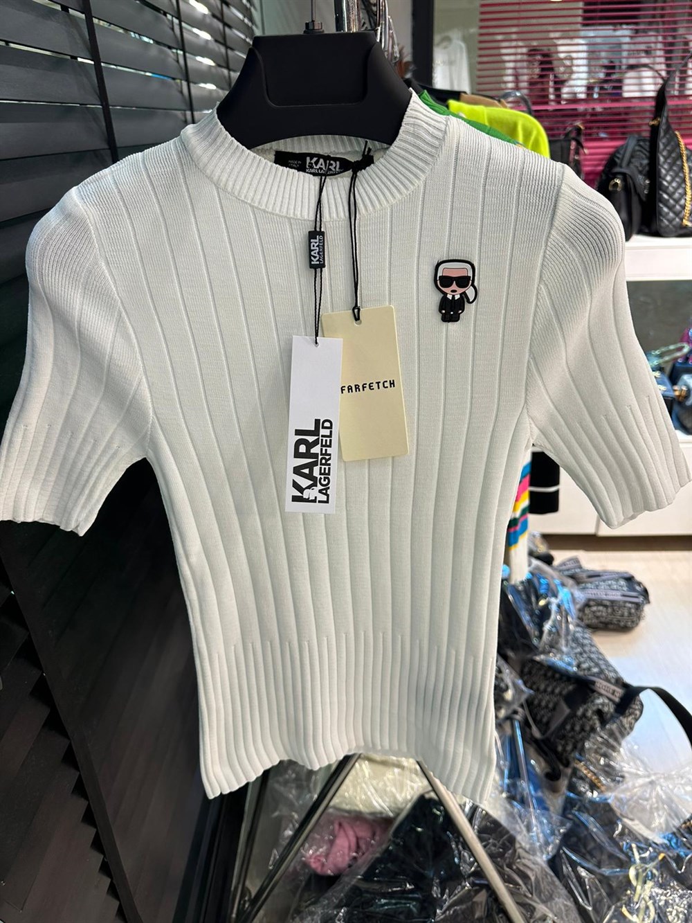 KARL BİSİKLET YAKA BEYAZ TRİKO