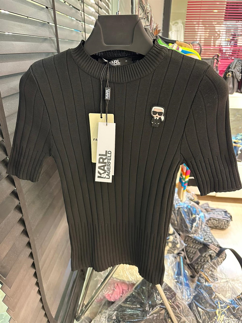 KARL BİSİKLET YAKA SİYAH TRİKO