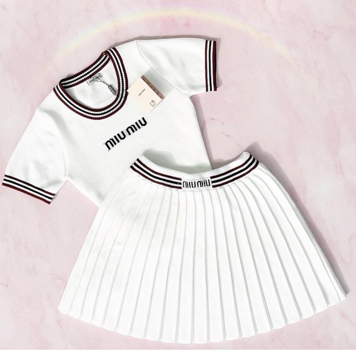 Miu beyaz triko tshirt