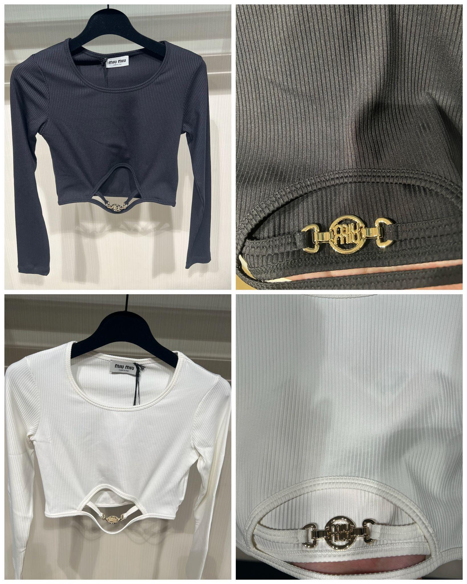 MİU SİYAH UZUN KOLLU CROP