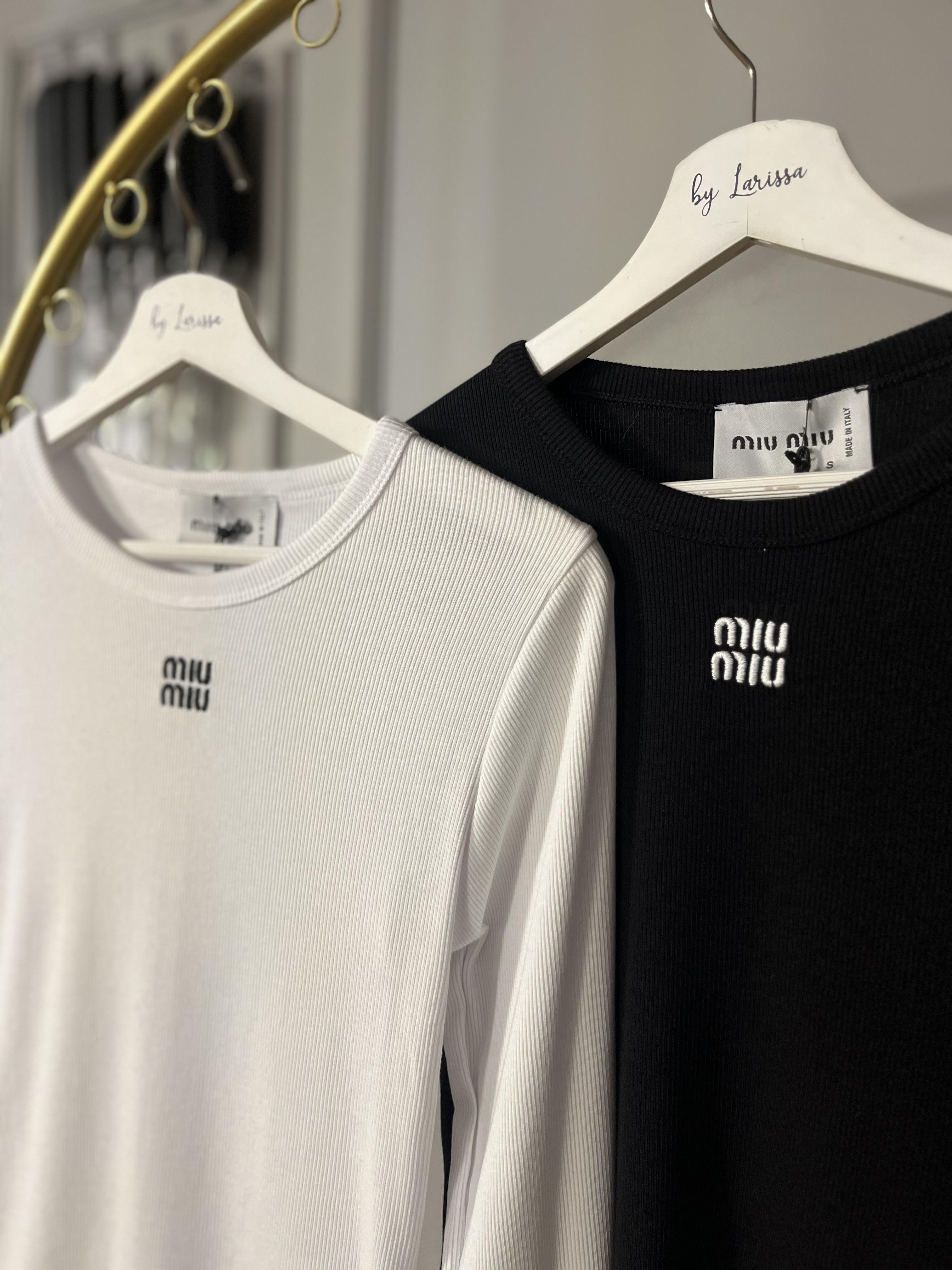 MİU SİYAH UZUN KOLLU TSHİRT 