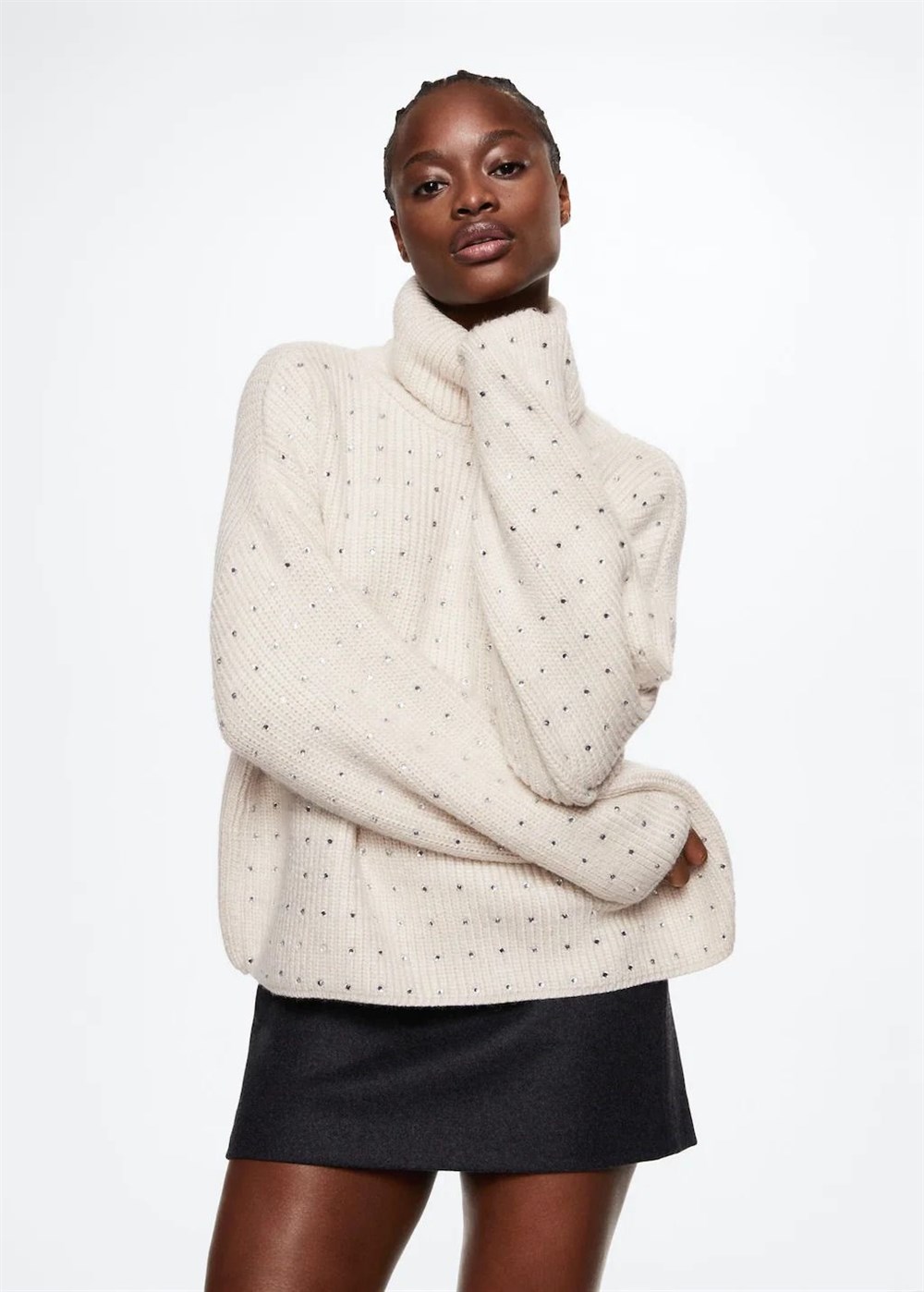 Mng incili ipek triko kazak