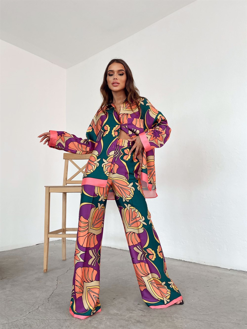 ORJİNAL MARKA ÇİÇEKLİ TAKIM