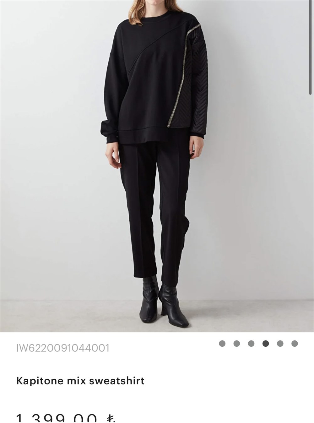 Orjinal marka kapitone mix sweatshirt 