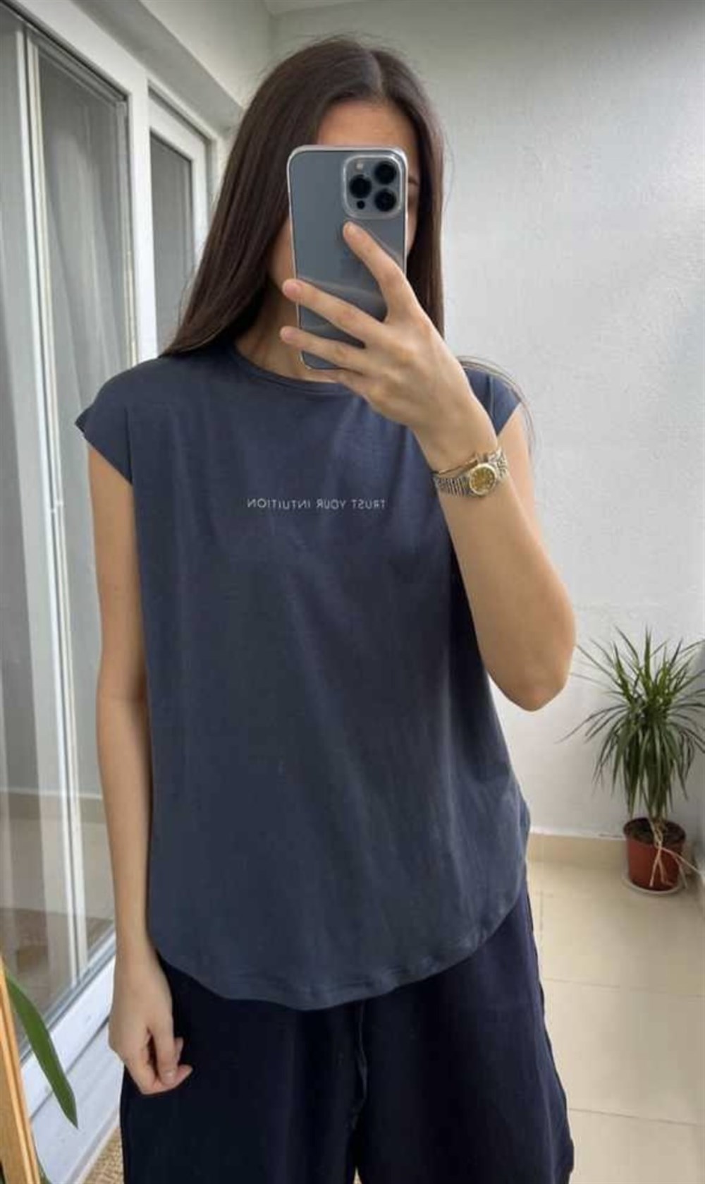 Orjinal marka mesajlı modal kısa kollu tshirt