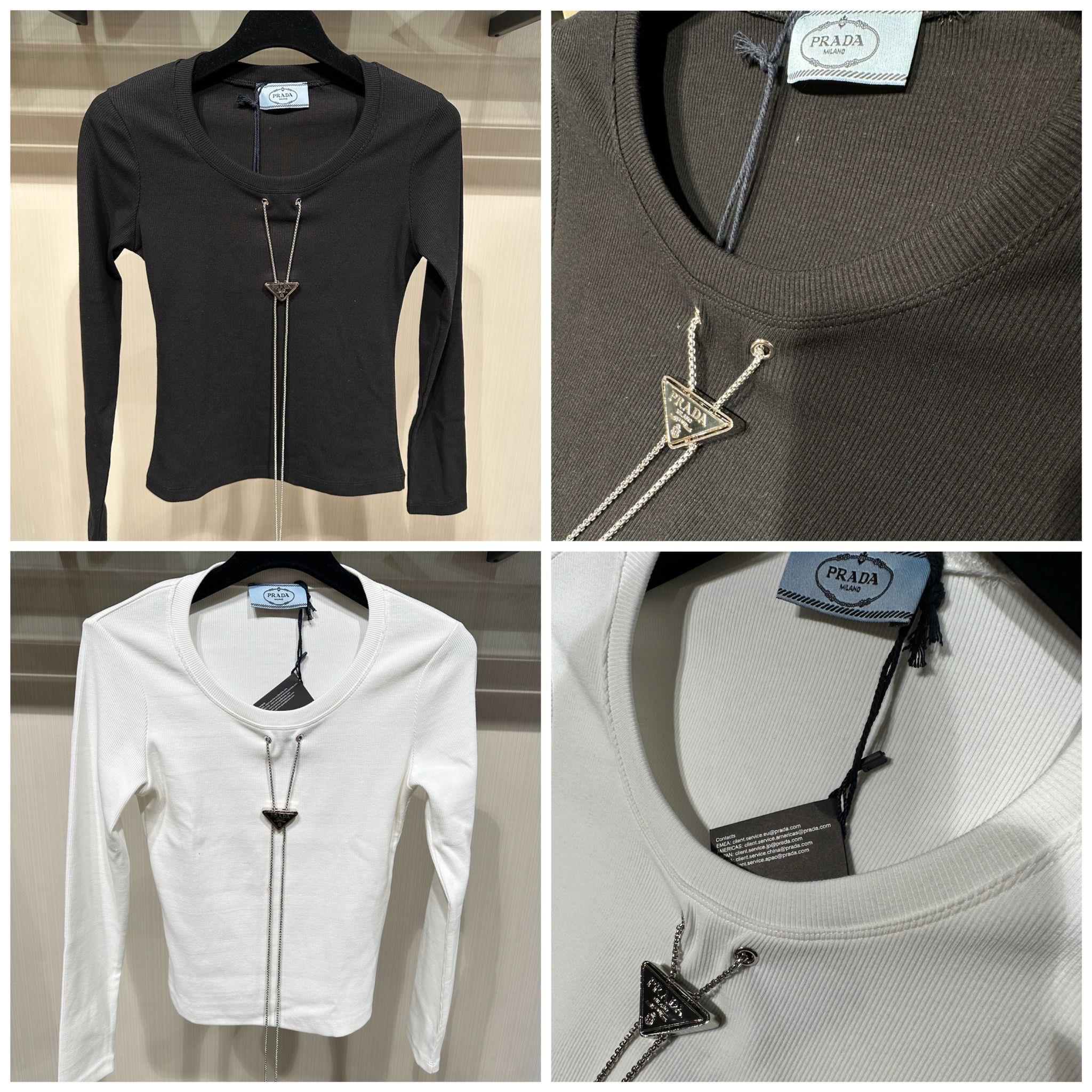 PRDA ZİNCİR DETAYLI BEYAZ TSHİRT 