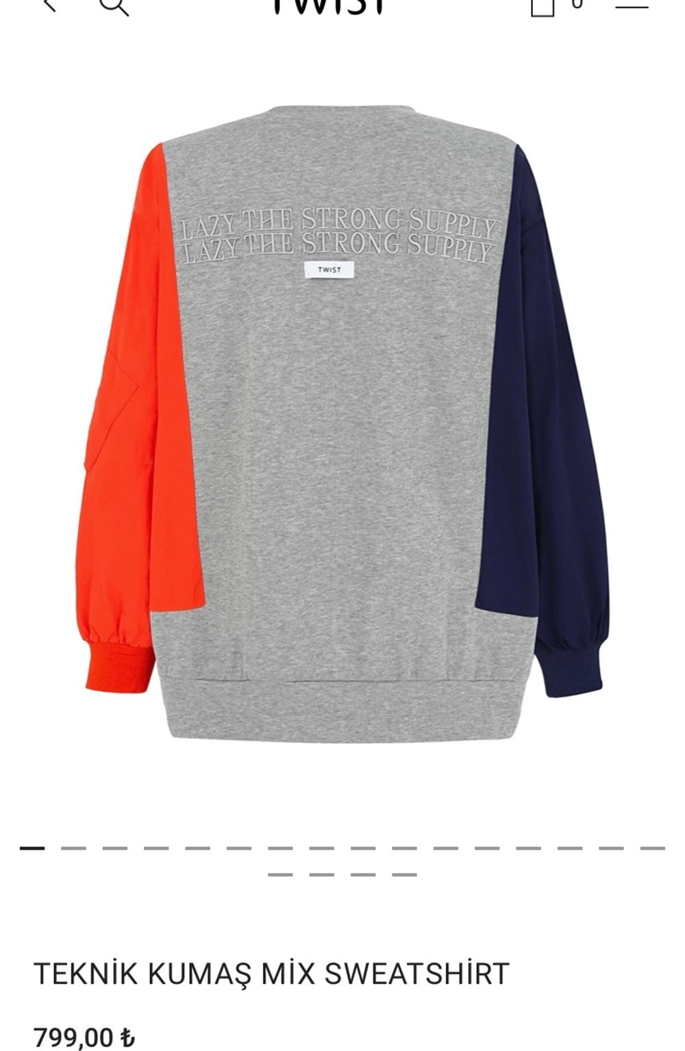 Twist gri sweatshirt  