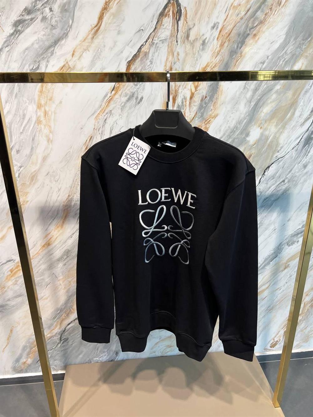 Unisex Loewe siyah sweatshirt 