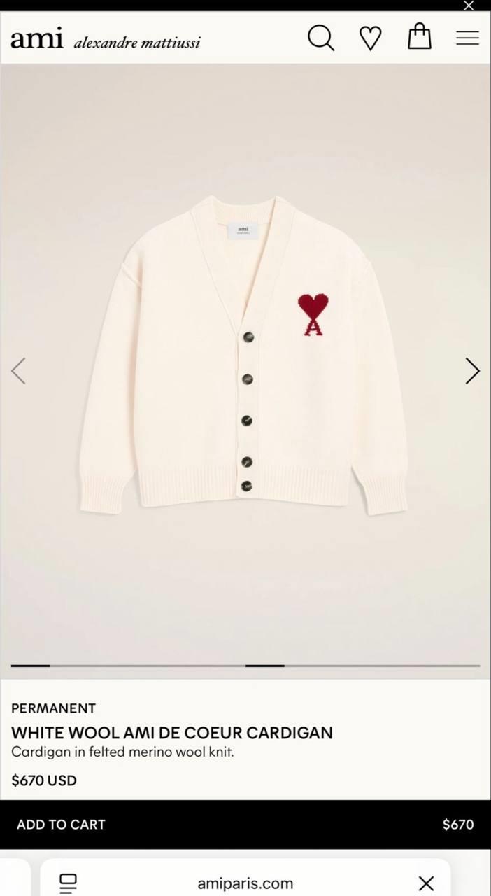 YENİ SEZON AMİ BEYAZ HIRKA