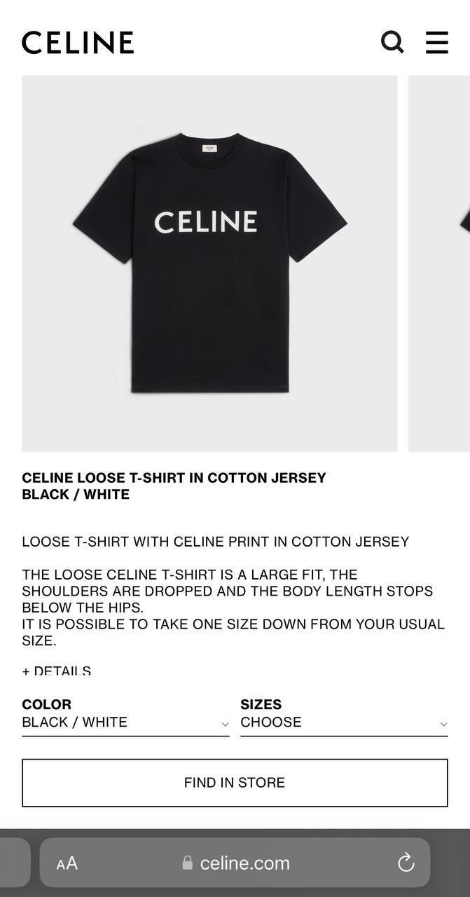 YENİ SEZON CELİNE SİYAH TSHİRT