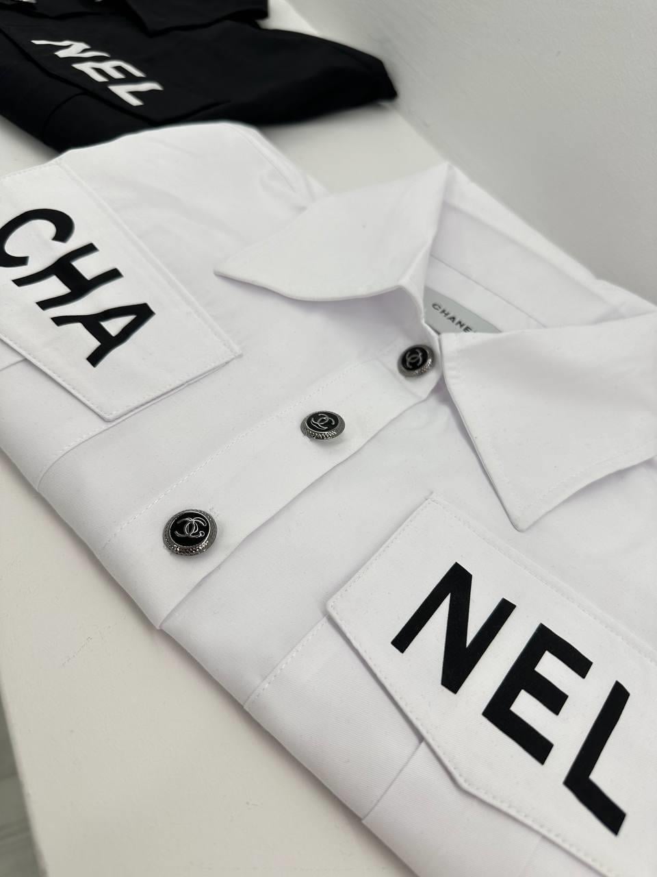 YENİ SEZON CHANNL BEYAZ CROP GÖMLEK