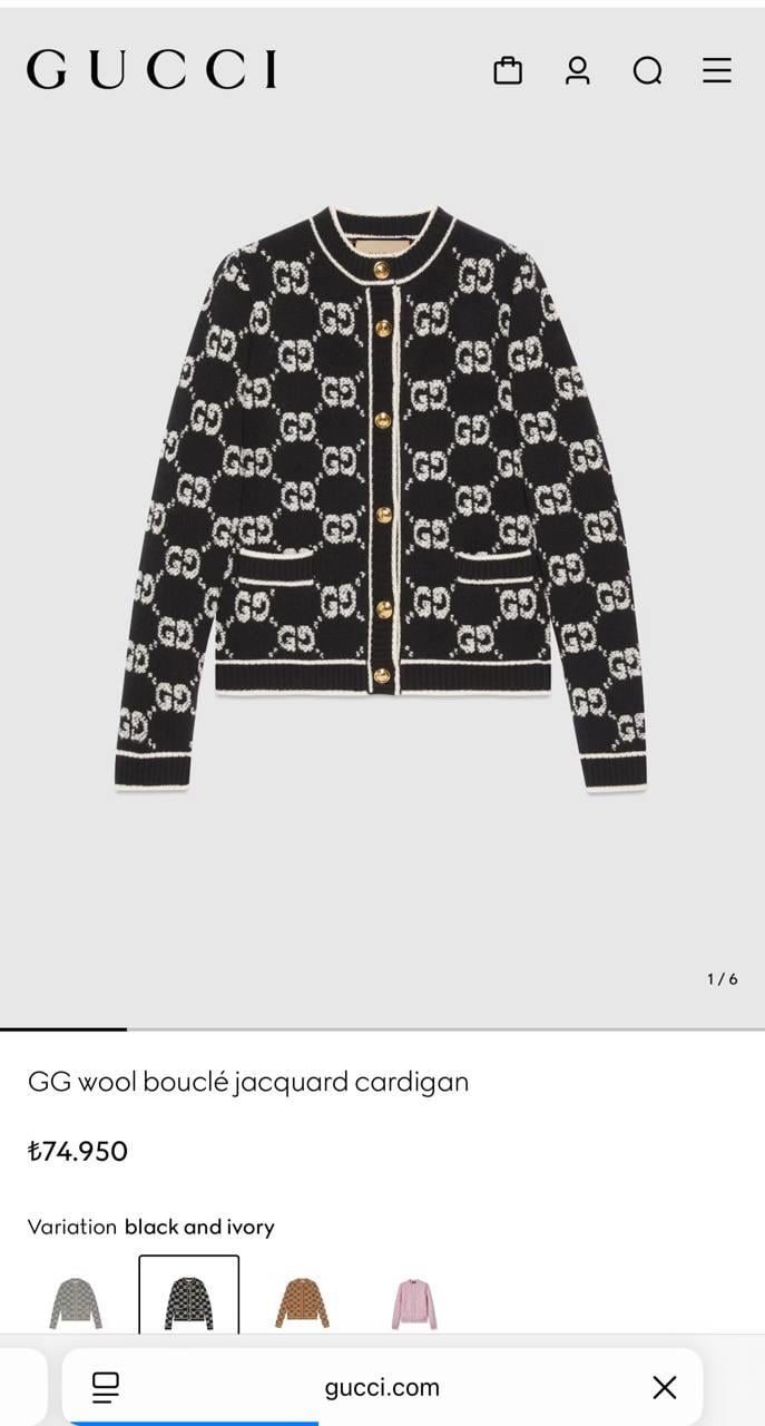 YENİ SEZON GCCİ SİYAH HIRKA