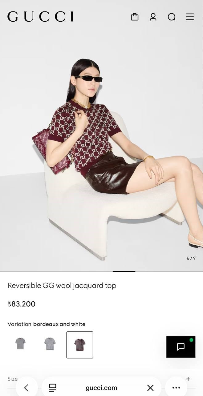 YENİ SEZON GUCCİ BORDO TRİKO TSHİRT