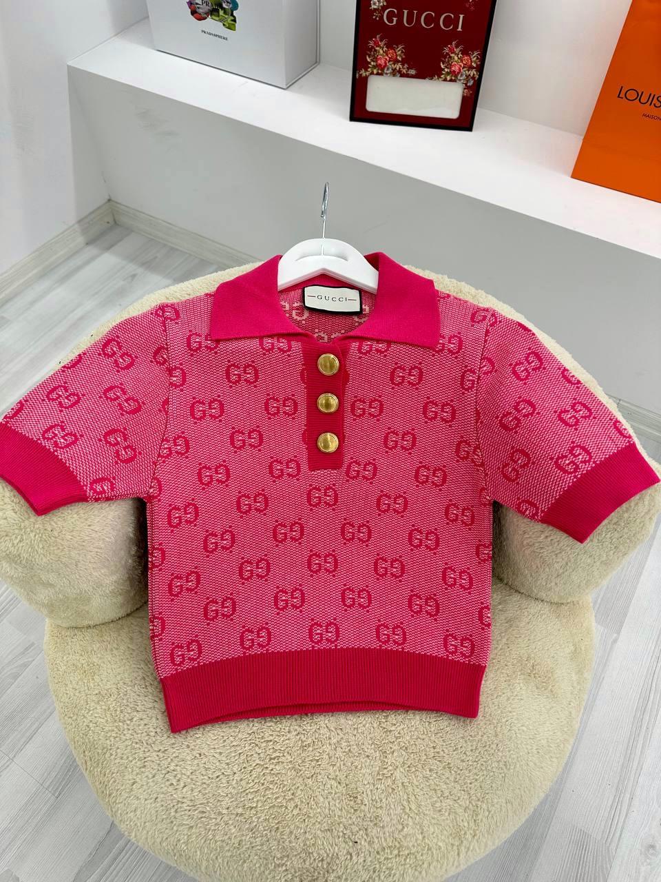 YENİ SEZON GUCCİ PEMBE TRİKO TSHİRT