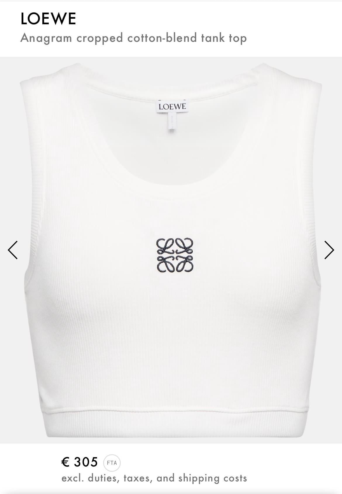 YENİ SEZON LOEWE BEYAZ CROP TOP