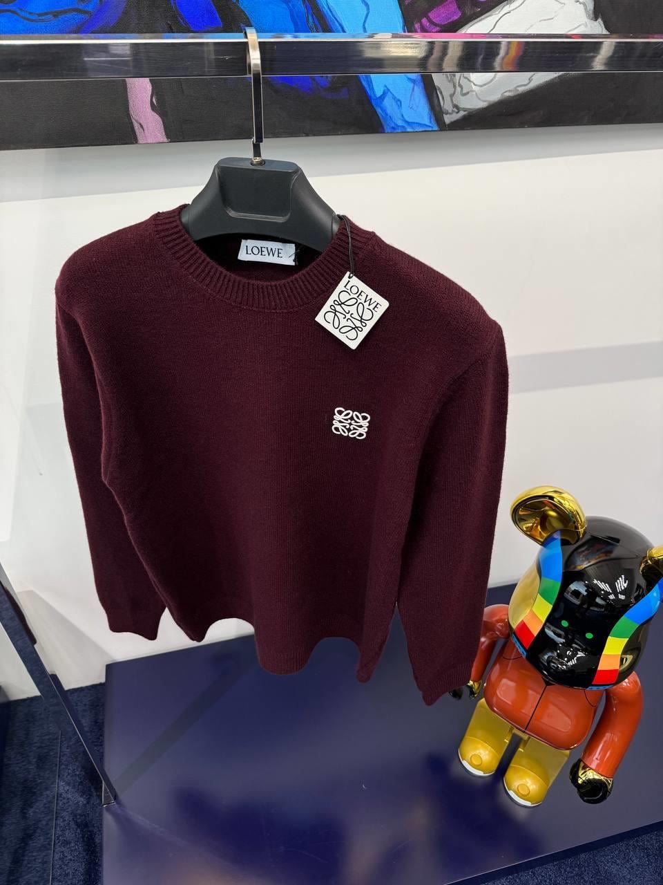 YENİ SEZON LOEWE BORDO YÜN KAZAK