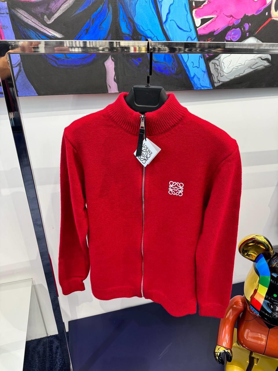 YENİ SEZON LOEWE KIRMIZI YÜN HIRKA 