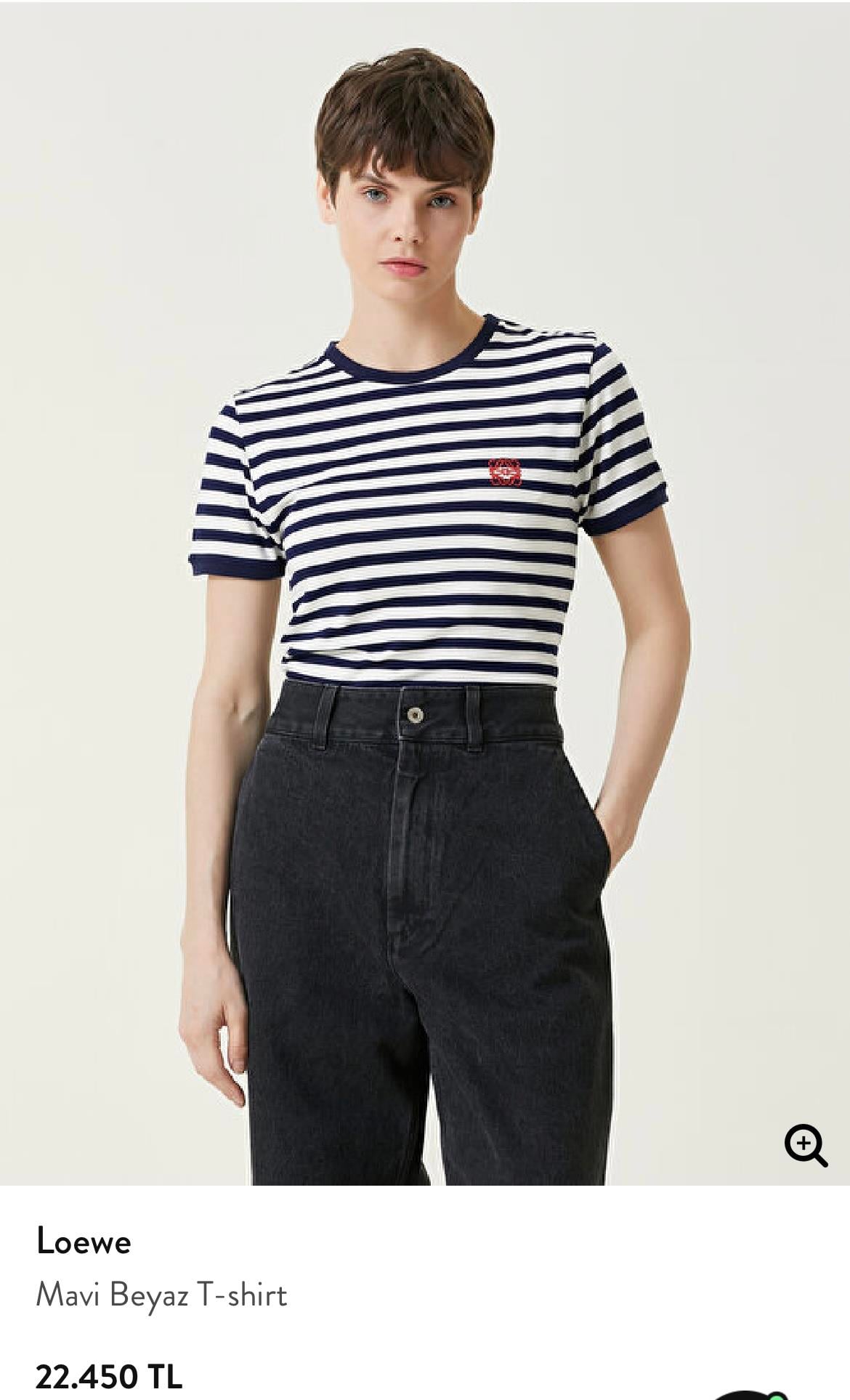YENİ SEZON LOEWE LACİVERT ÇİZGİLİ TSHİRT