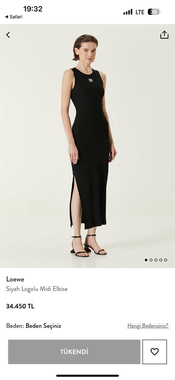 YENİ SEZON LOEWE SİYAH ELBİSE