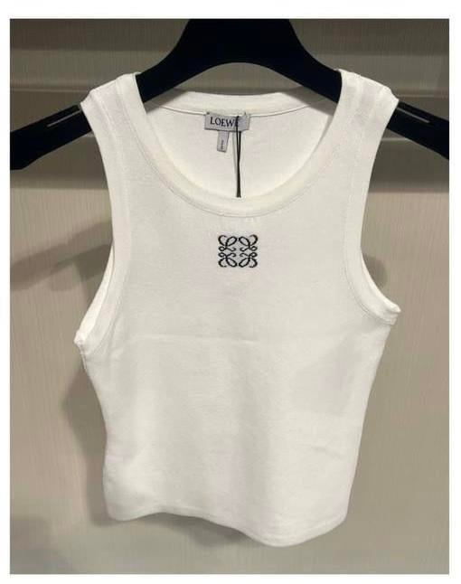 YENİ SEZON LOEWE TRİKO BEYAZ CROP TOP