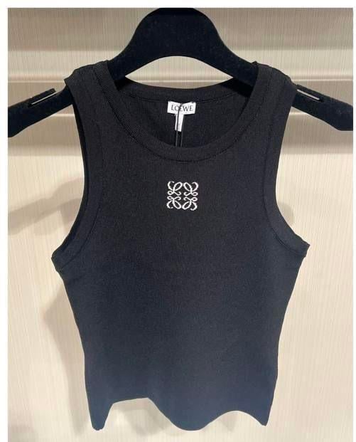 YENİ SEZON LOEWE TRİKO SİYAH CROP TOP