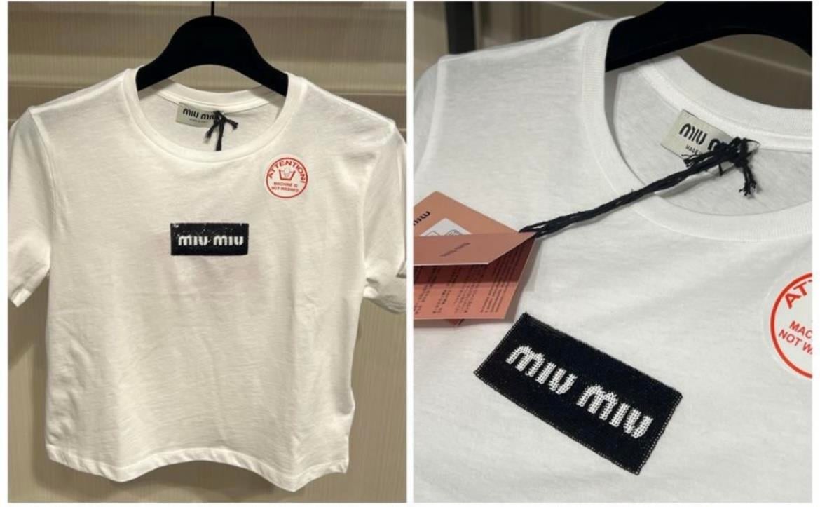 YENİ SEZON MİU BEYAZ CROP TSHİRT 