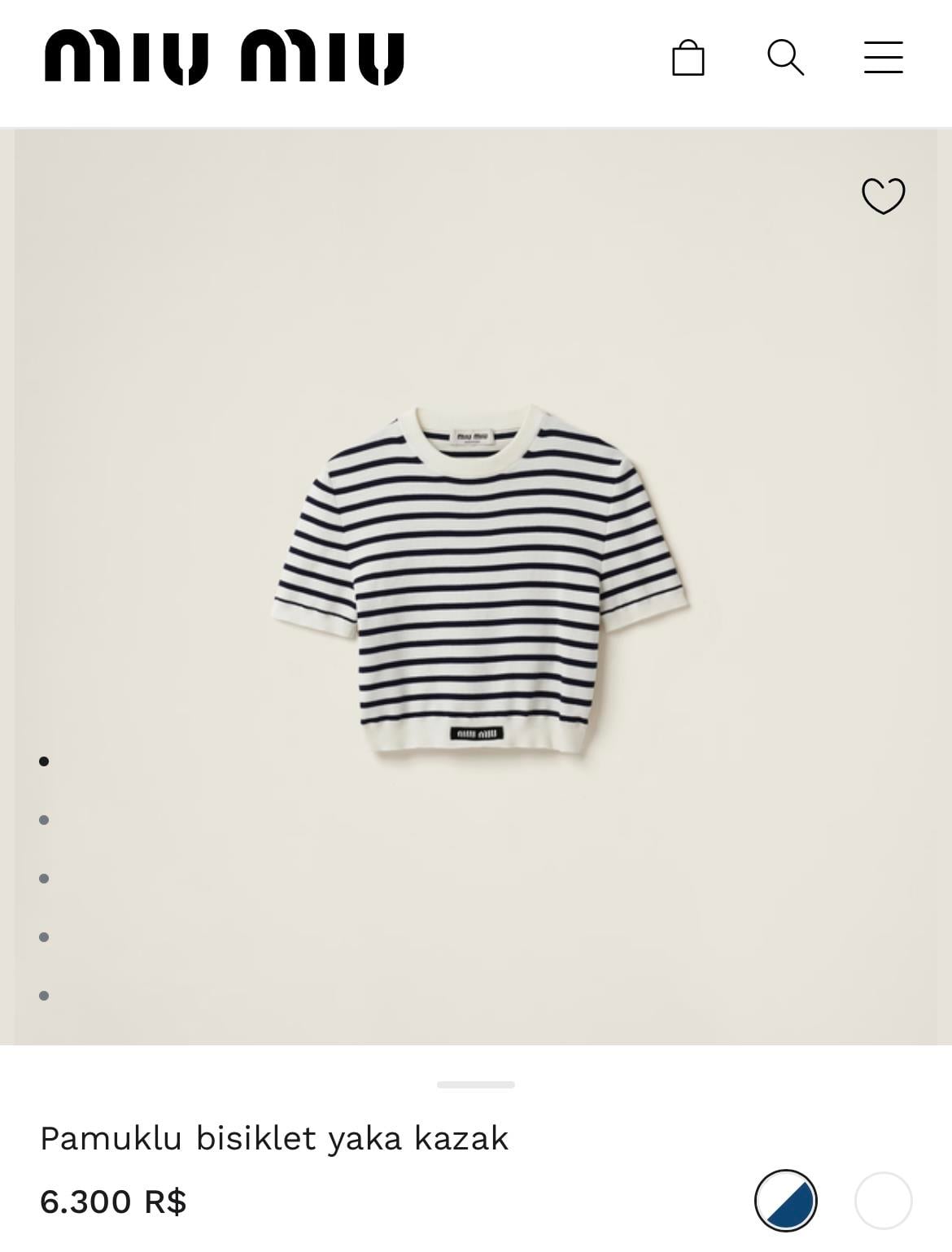 YENİ SEZON MİU BEYAZ TRİKO