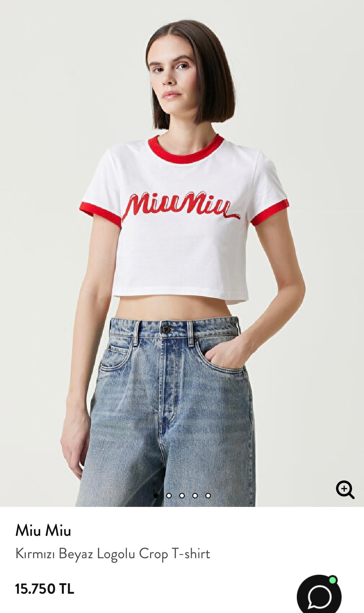 YENİ SEZON MİU KIRMIZI YAZILI CROP TSHİRT 