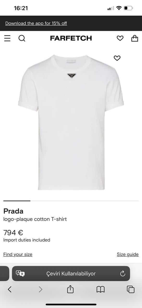 YENİ SEZON PRADA BEYAZ TSHİRT 