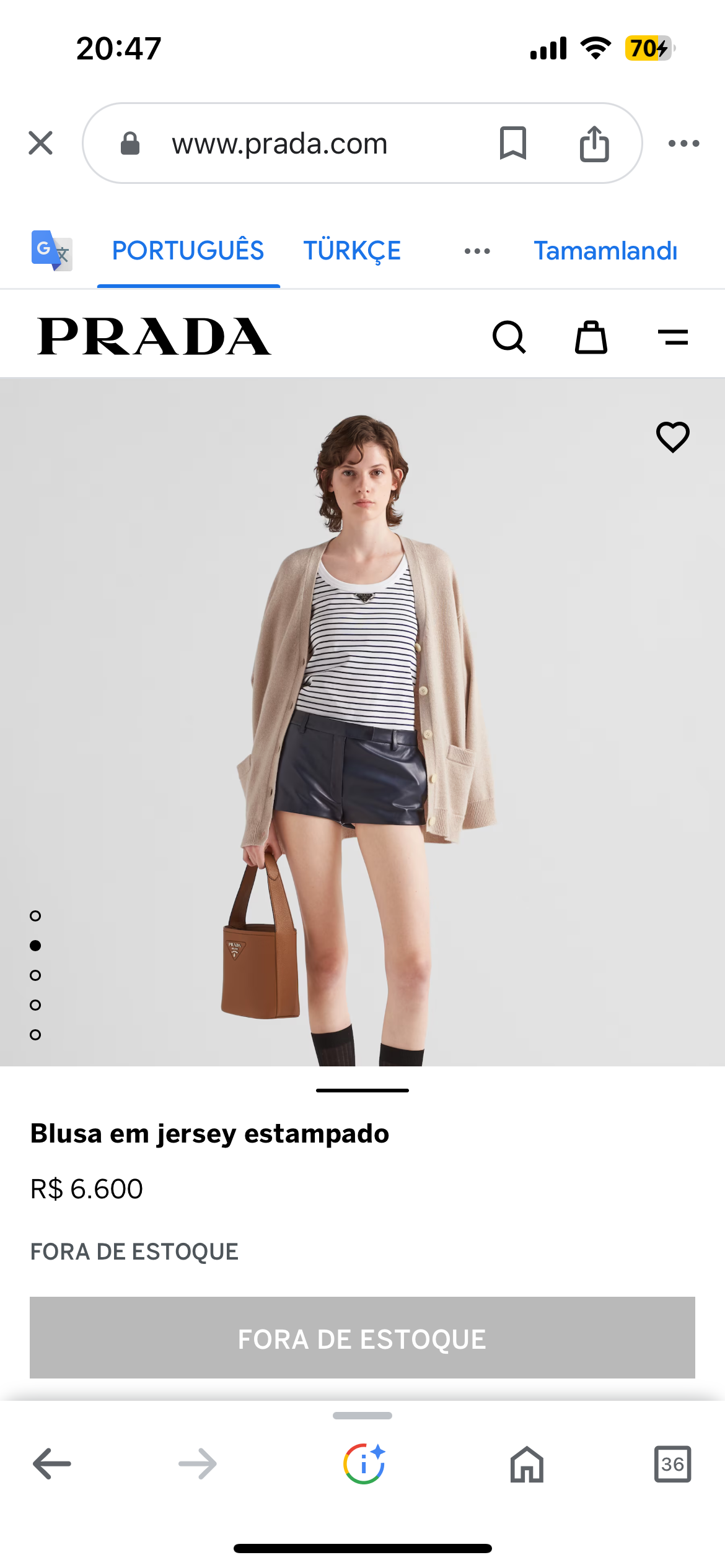 YENİ SEZON PRADA ÇİZGİLİ TANK TOP