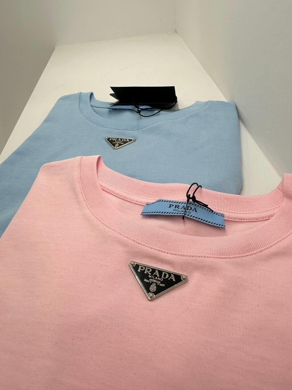 YENİ SEZON PRADA MAVİ TSHİRT
