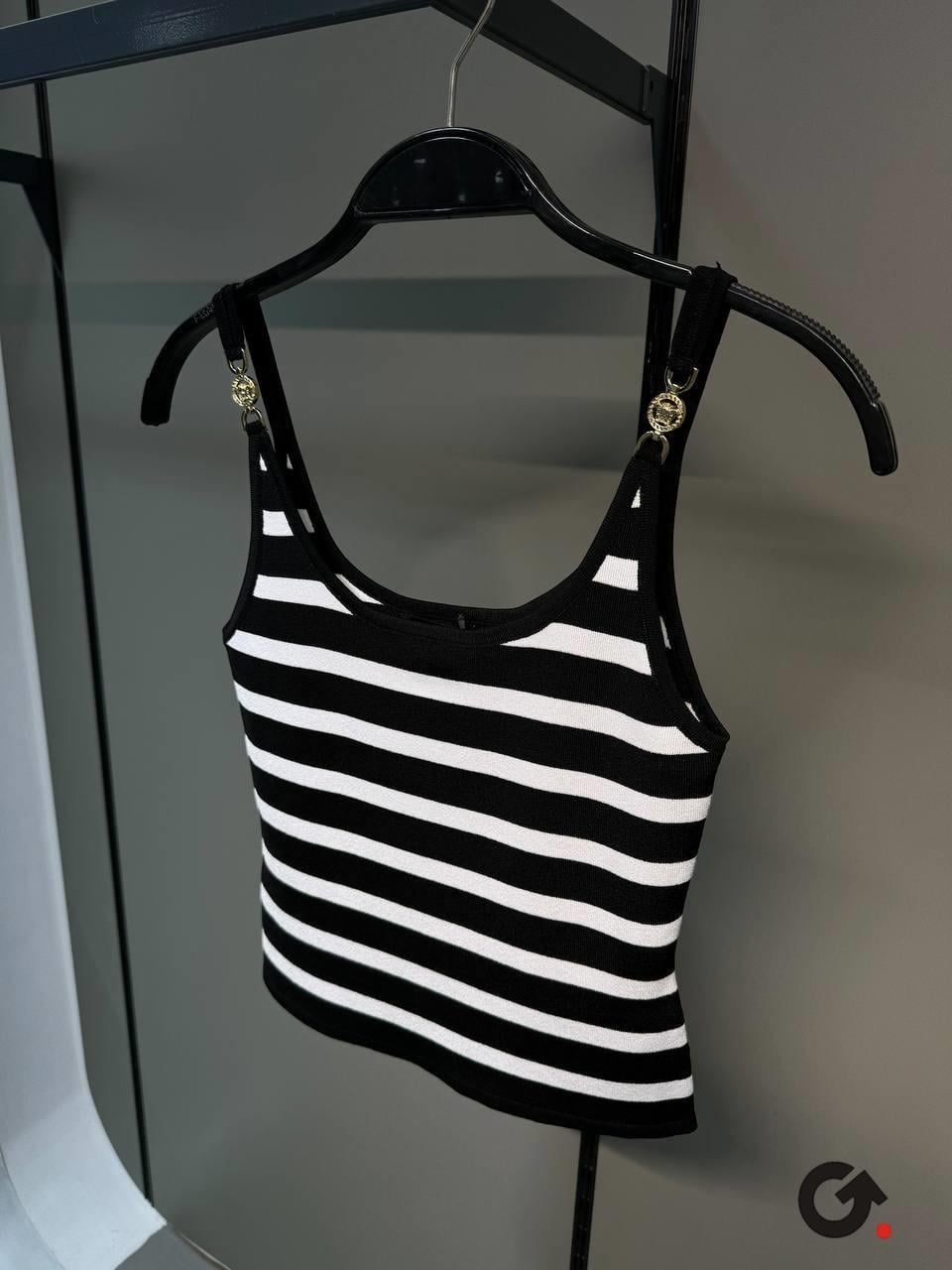 YENİ SEZON VERSCE ÇİZGİLİ CROP TOP