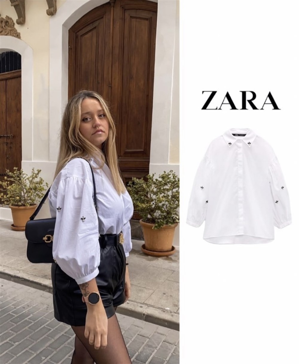 Zara taş detay gömlek