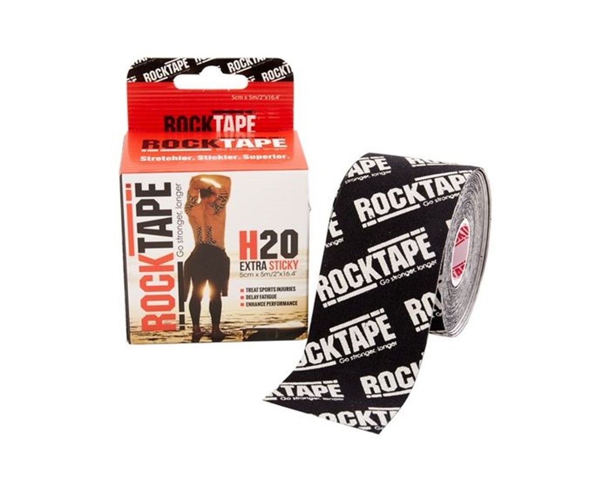 RockTape H2O Ekstra Yapışkanlı Siyah Logo Desenli 5 m