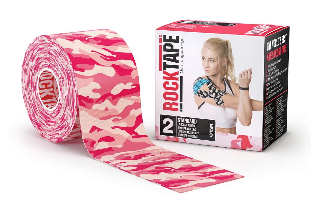 RockTape Standart 5 m Kamuflaj Pembe Renkli (5cm x 5 m)