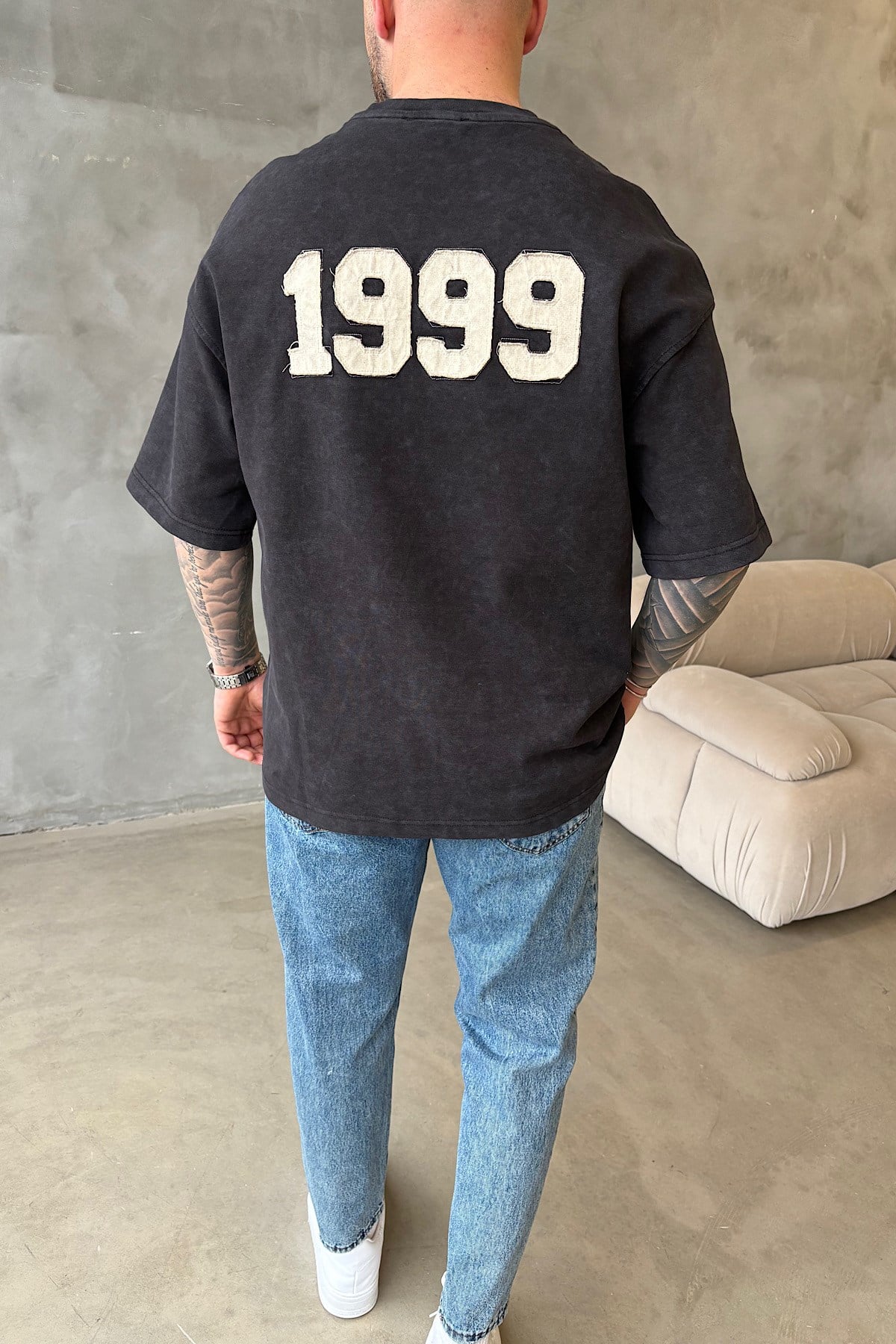 Antrasit Yıkamalı 1999 T-shirt