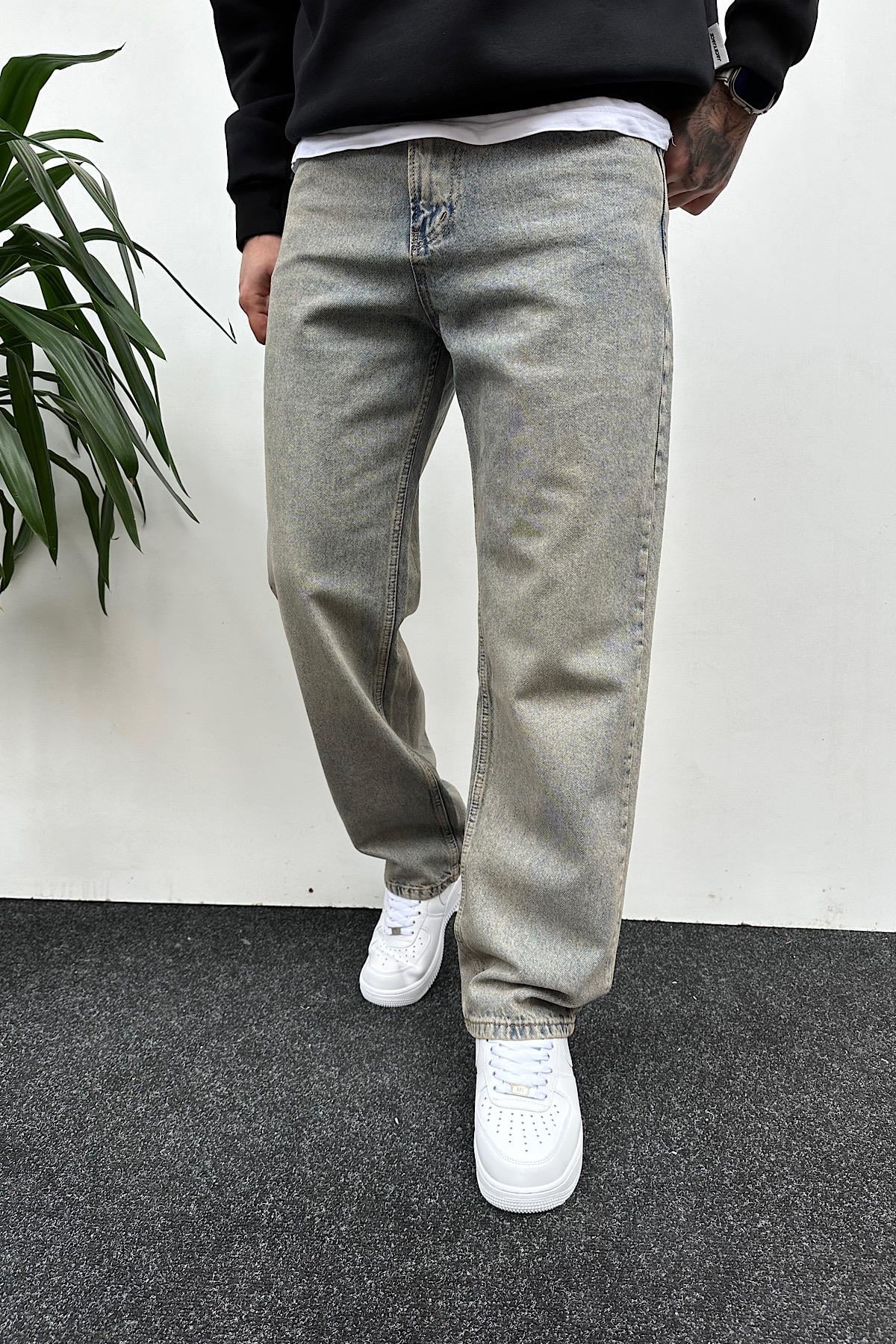 Baggy Kalıp Eskitme Pantolon