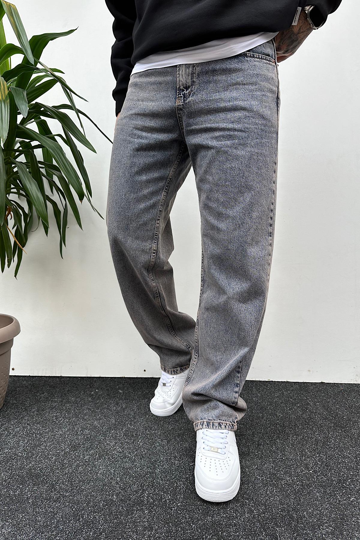Baggy Kalıp Eskitme Pantolon