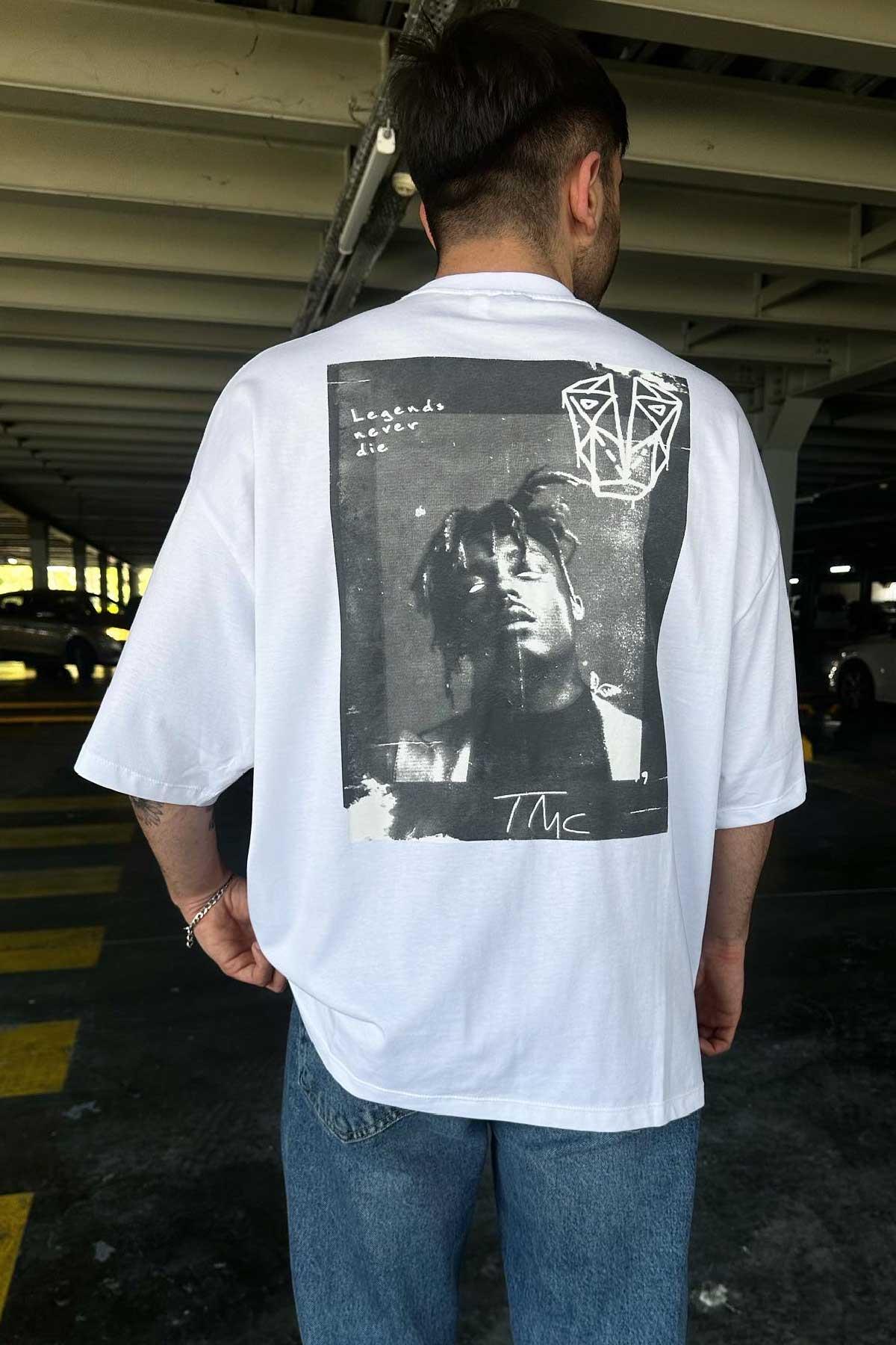 Beyaz Travis Scott T-Shirt
