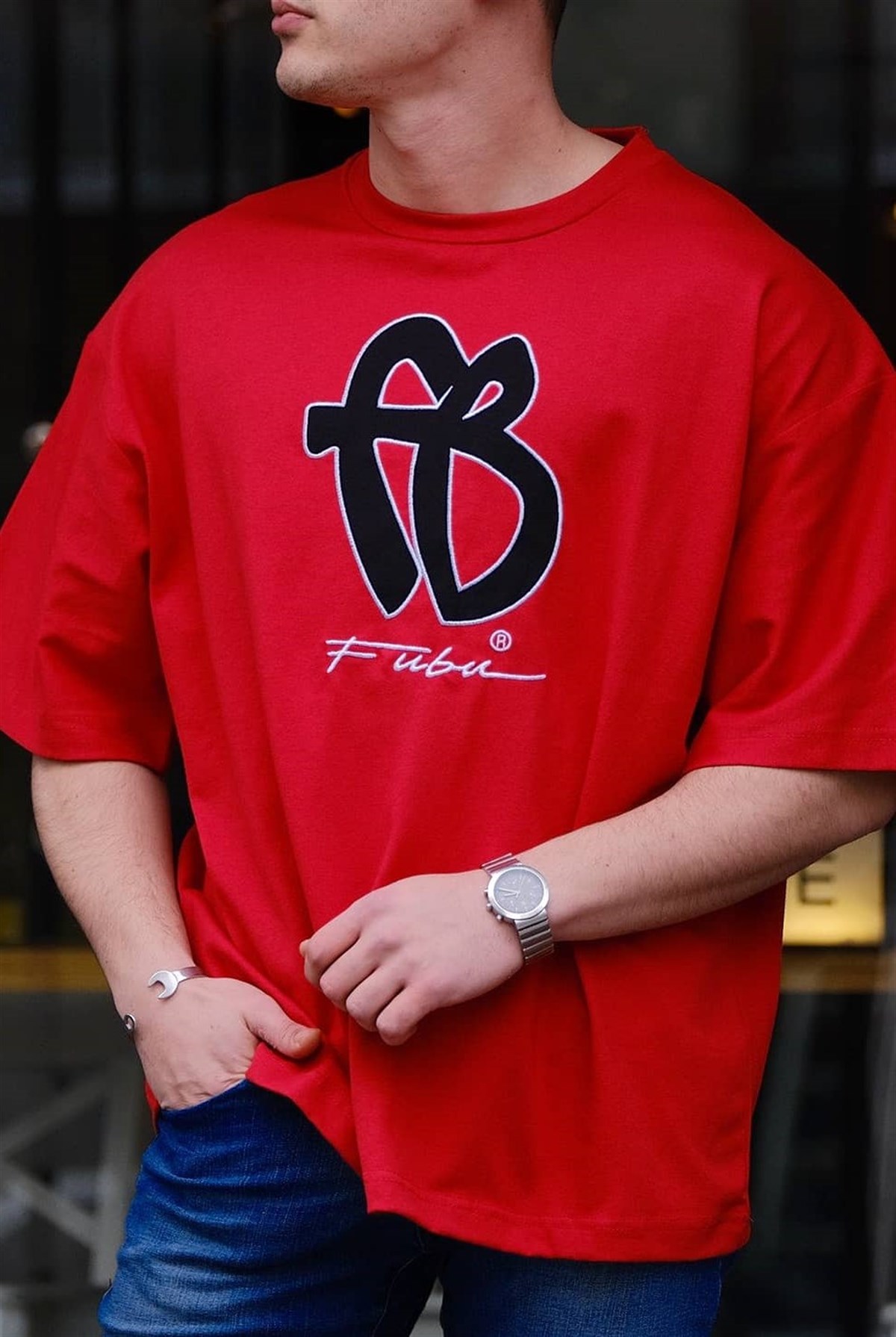 Fubu Oversize Kırmızı T-Shirt