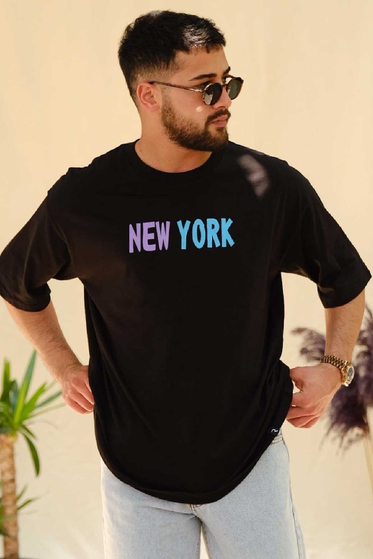 Hafif Oversize New York T-Shirt