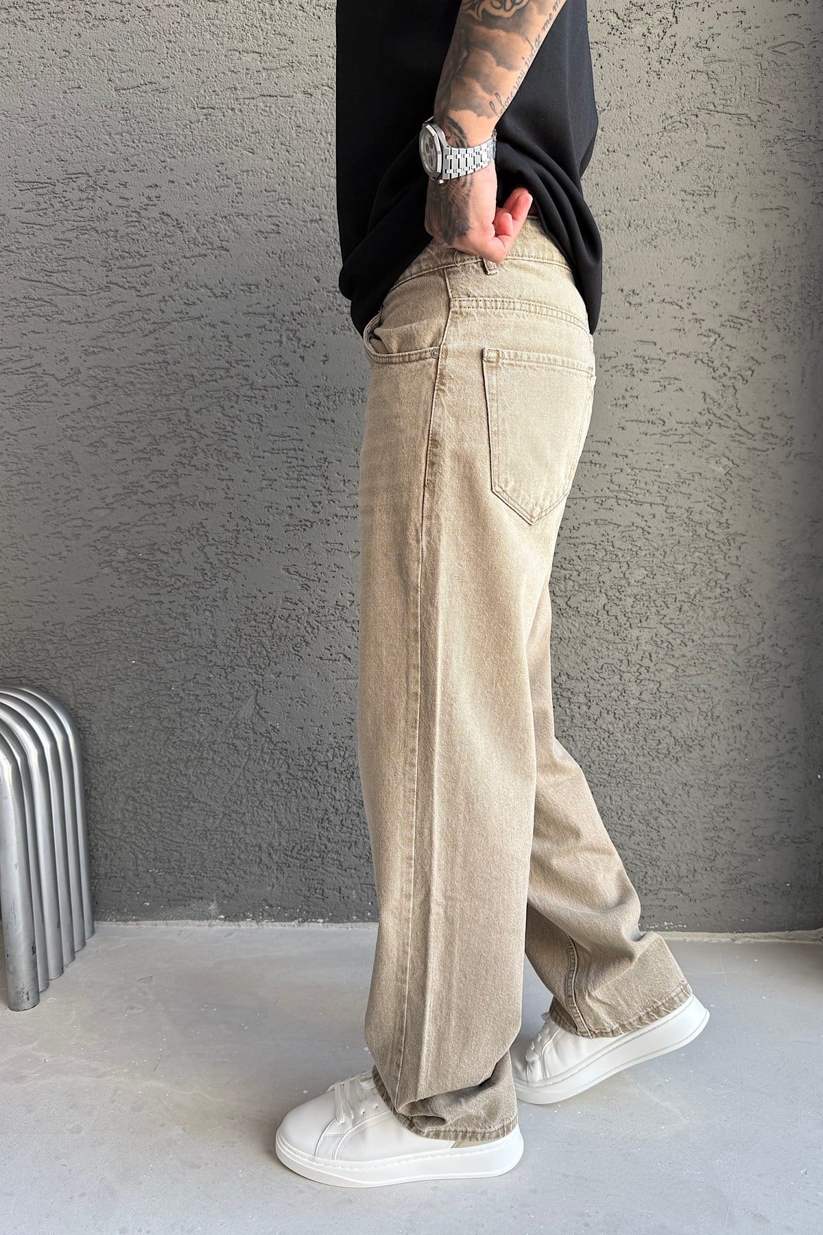 Hardal Rengi Relax Baggy Pantolon 
