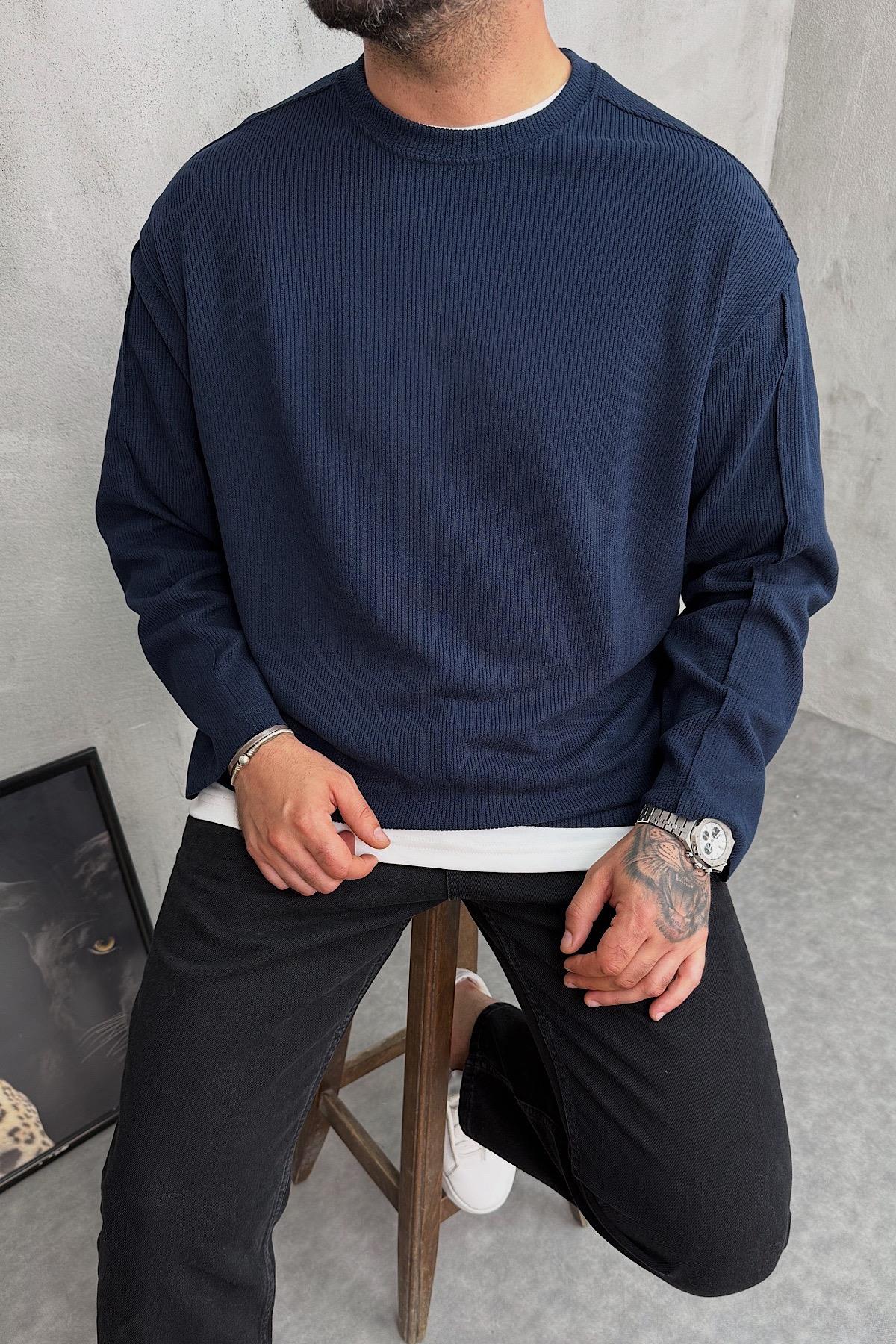 İnce Basic Lacivert Sweat