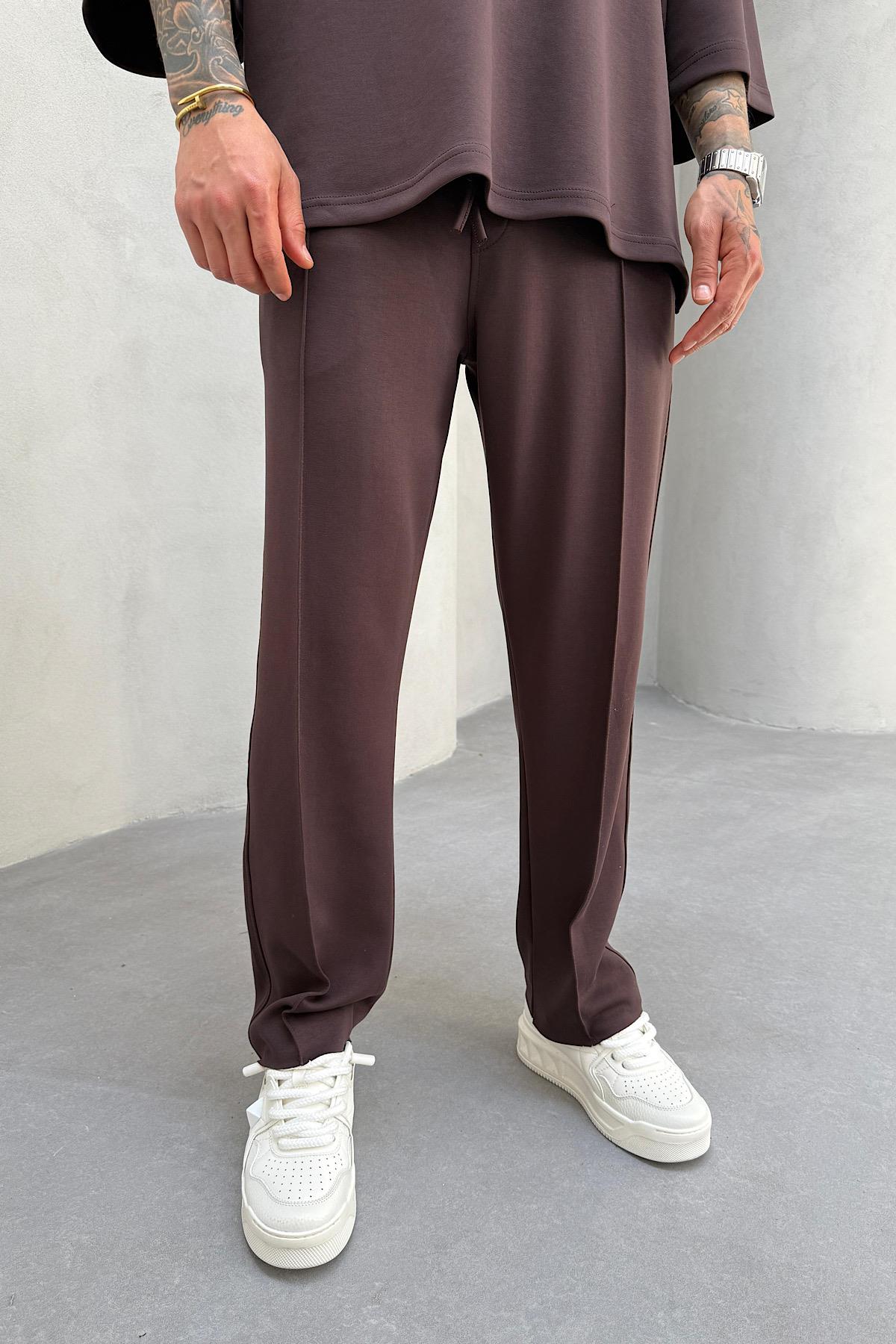 Kahverengi Modal Kumaş Eşofman