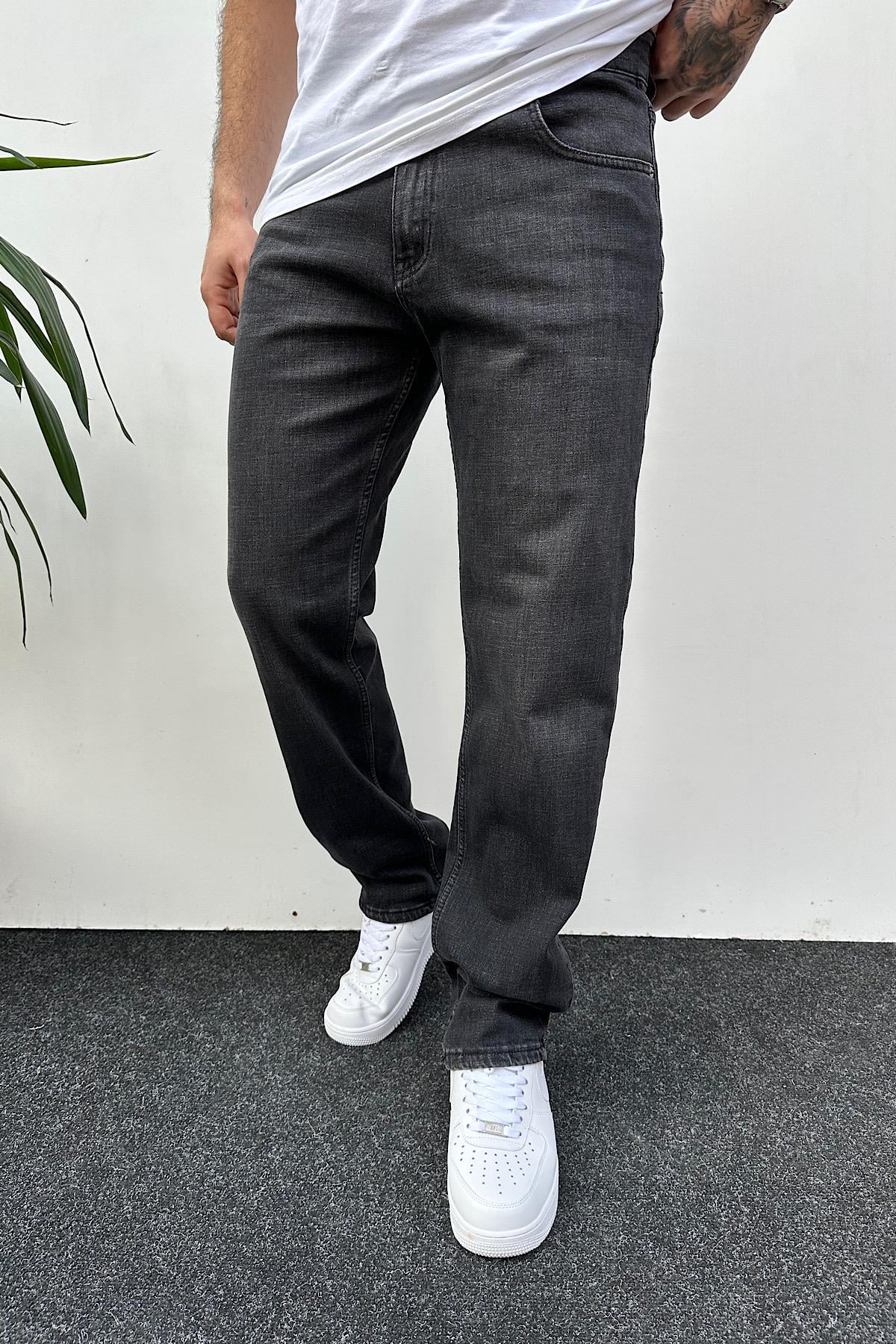 Koyu Gri Regular Fit Jean