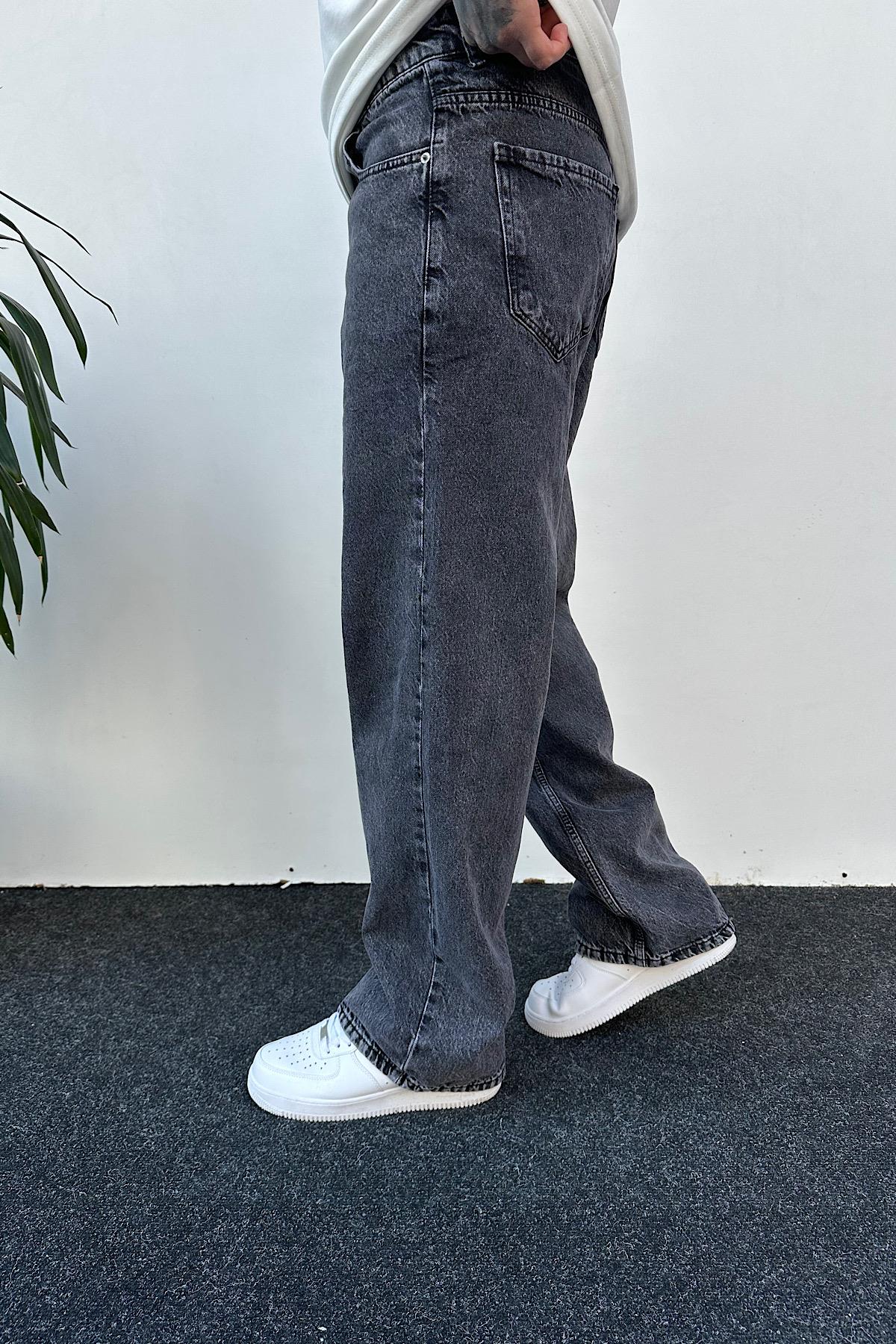 Koyu Gri Relax Baggy Pantolon