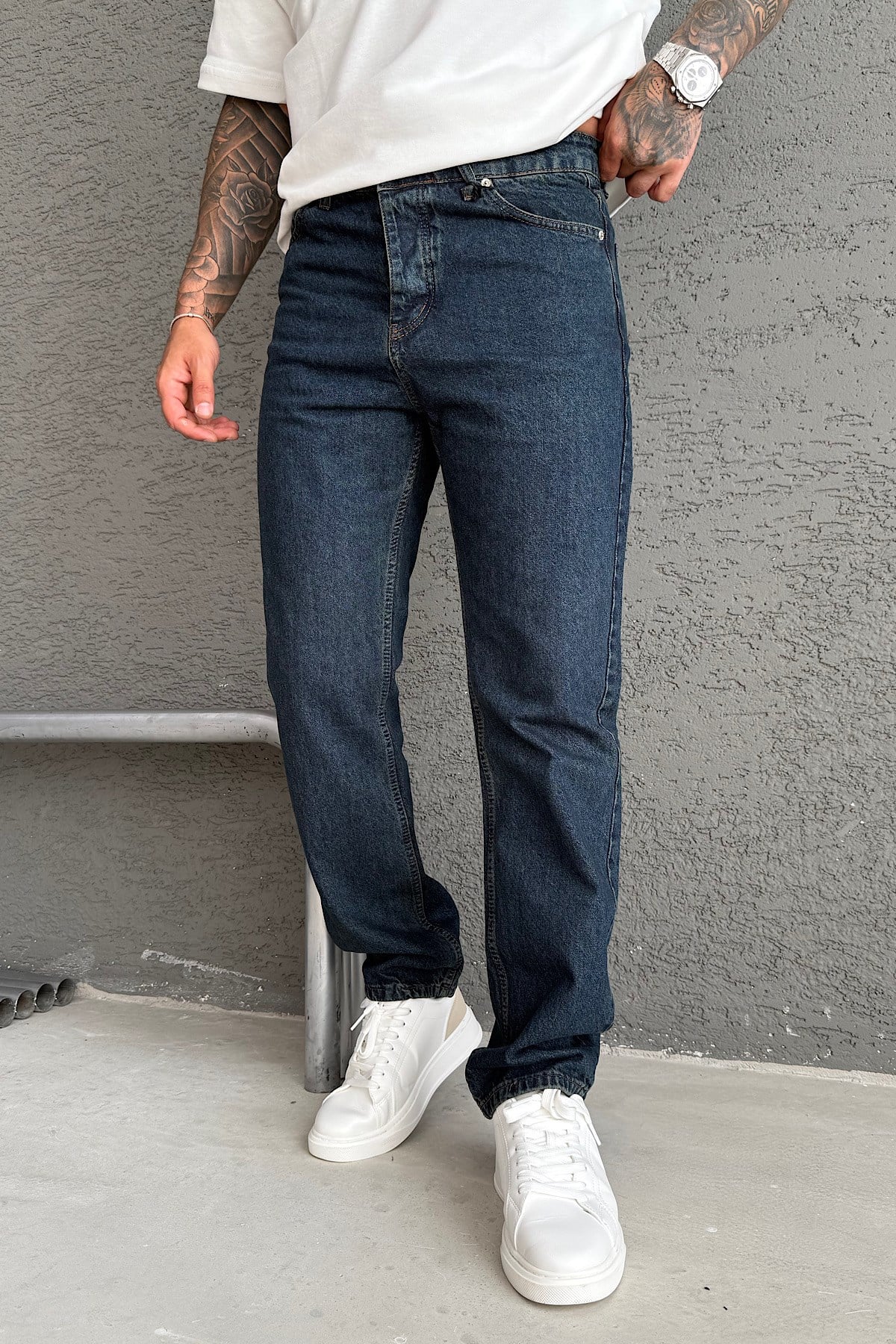 Lacivert Baggy Pantolon