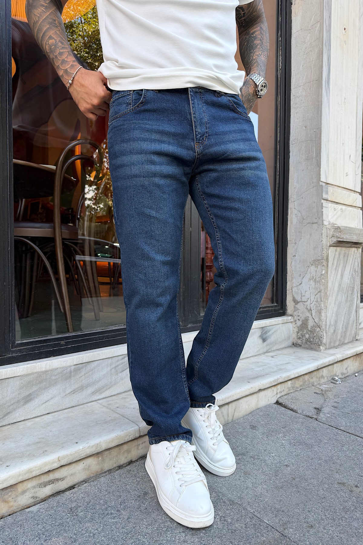 Lacivert Regular Kalıp Pantolon 