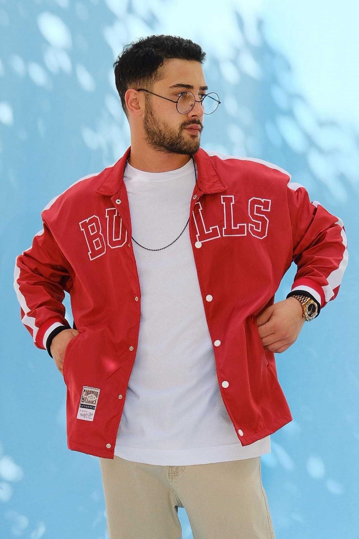 Mevsimlik Bulls Kırmızı Ceket