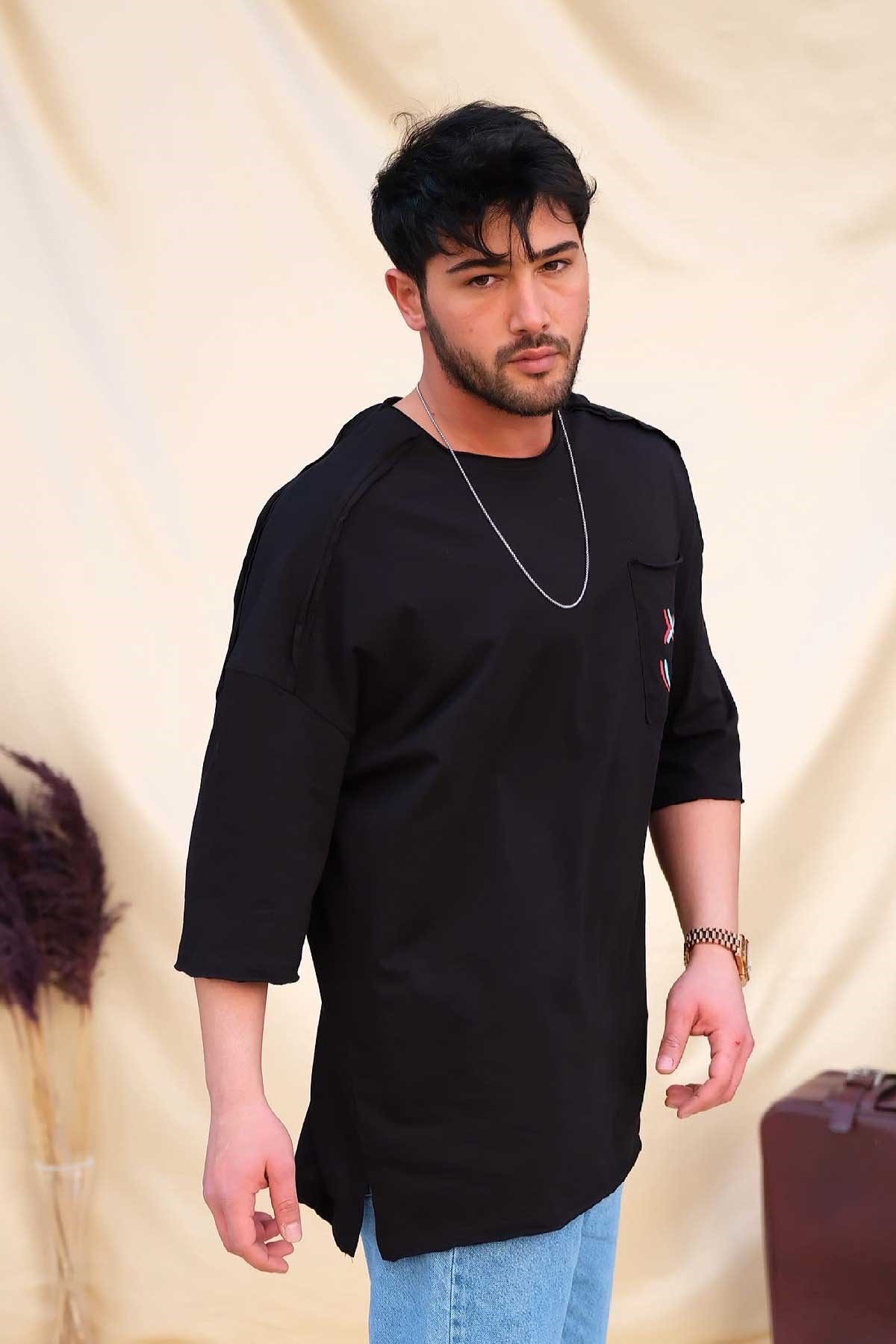Oversize  T-Shirt Siyah Smile